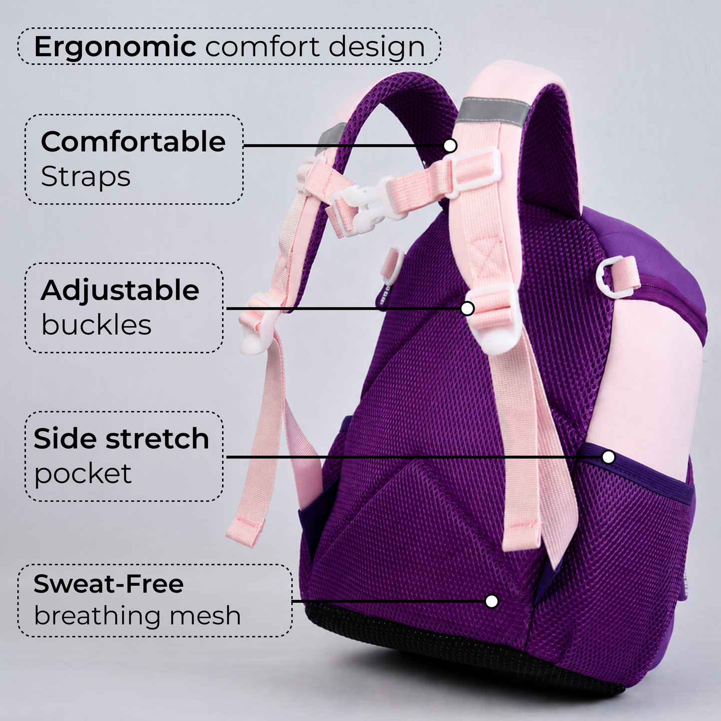 Cute Kids Cartoon Backpack Lightweight Neoprene School Bag