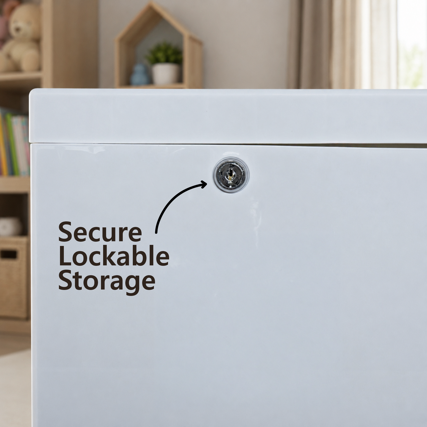 HOMX 6-Drawer Plastic Storage Cabinet with Lockable Top Drawers