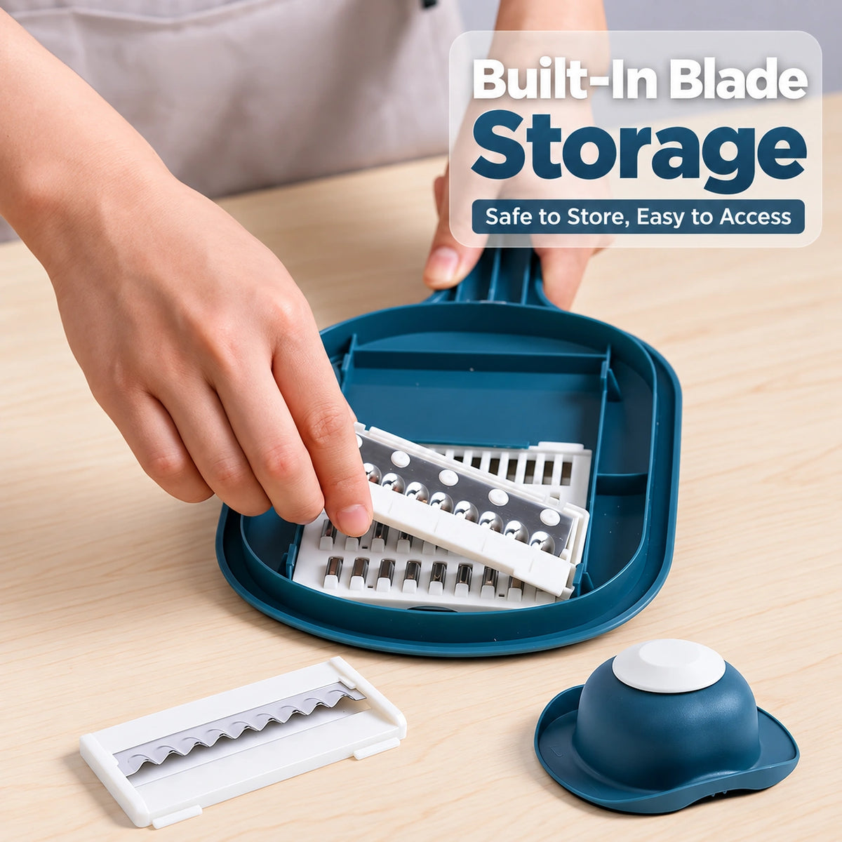 4-in-1 Multipurpose Vegetable Slicer with Storage Container