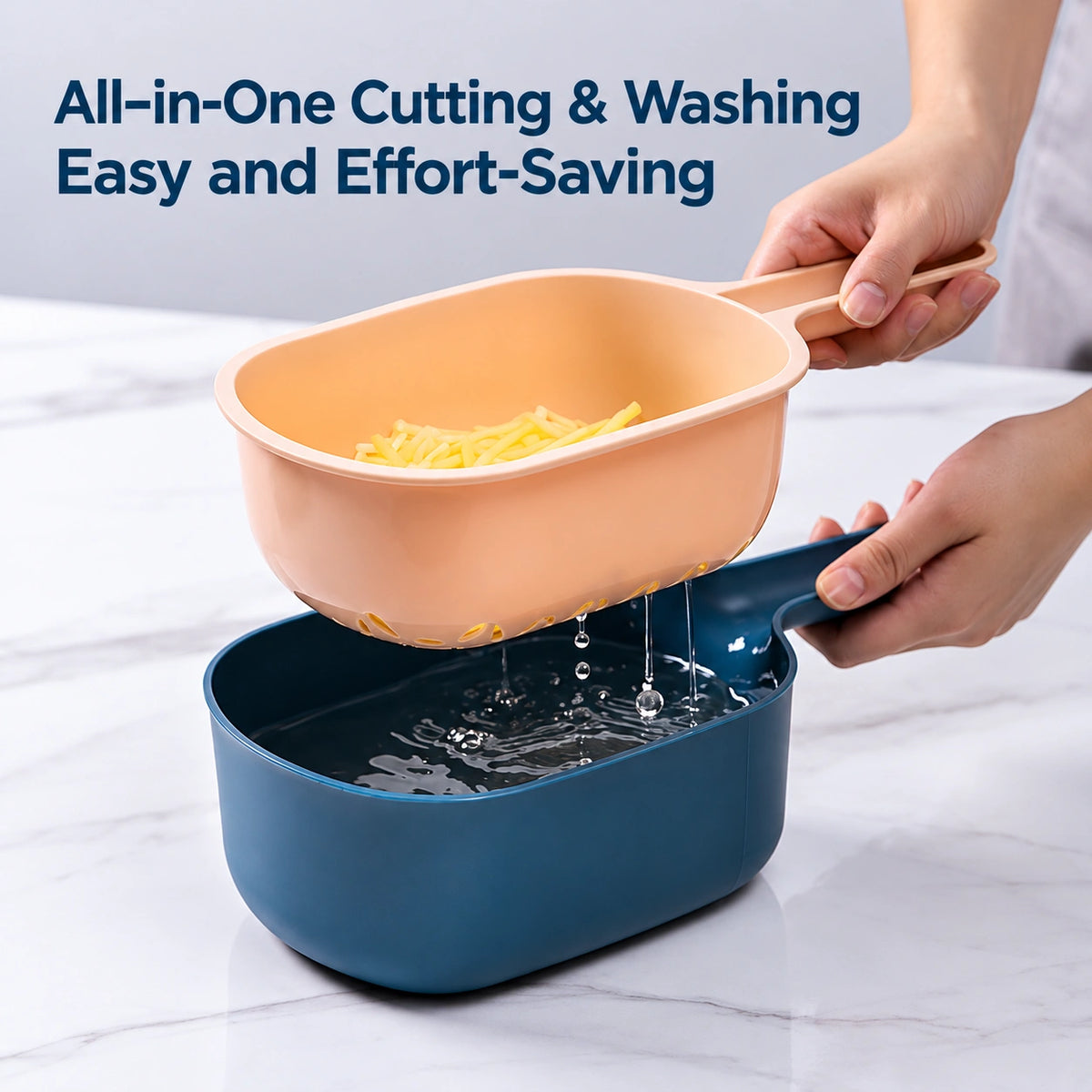 4-in-1 Multipurpose Vegetable Slicer with Storage Container