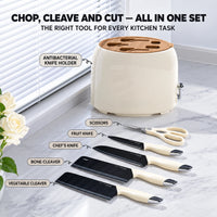 Premium Knife Holder/Organiser with 4 Knives & 1 Scissor