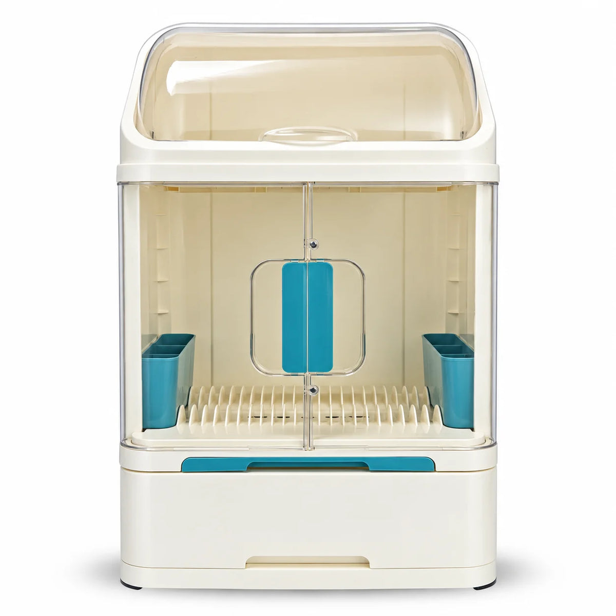 Premium Dish Drying Rack/Cabinet with Sliding Drawer