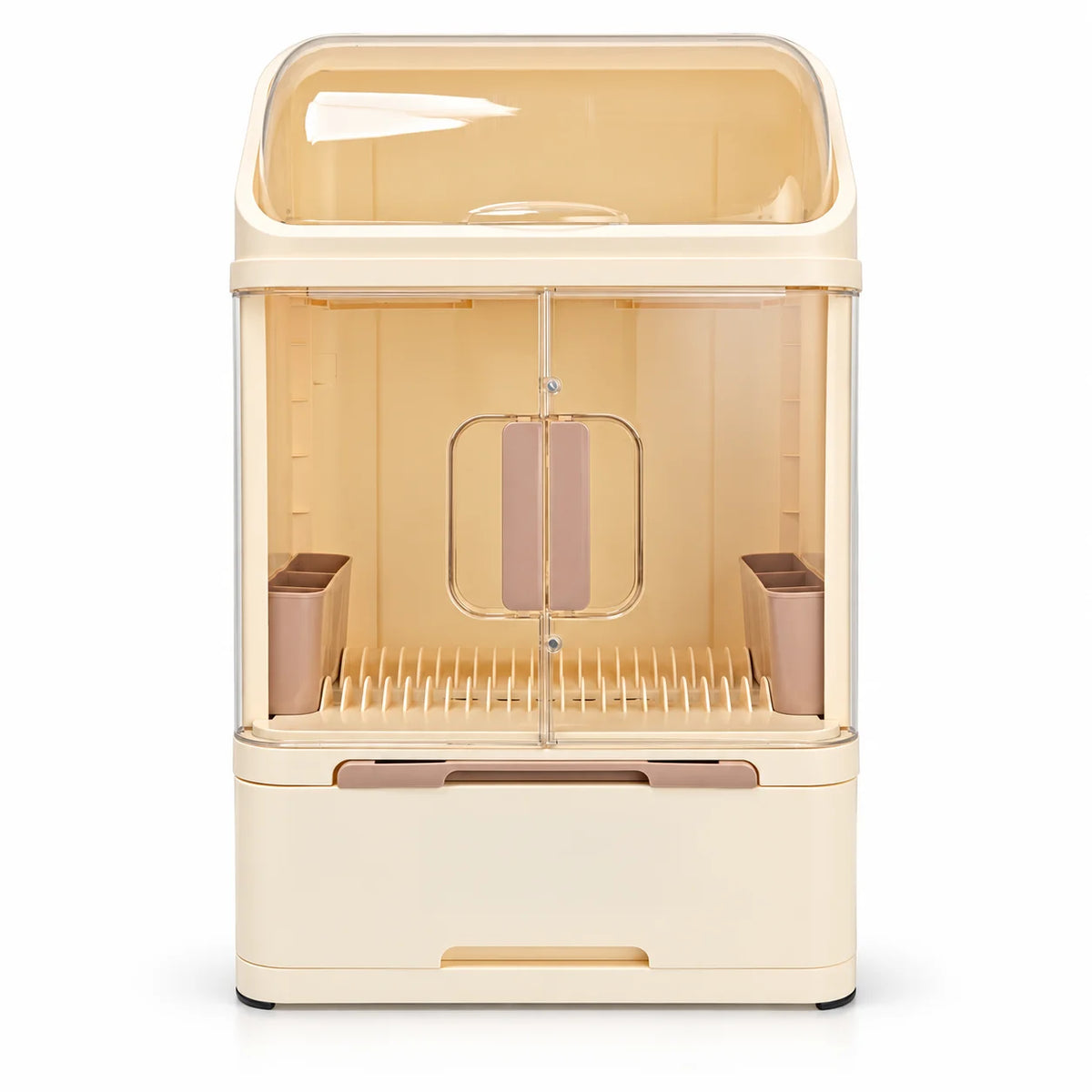 Premium Dish Drying Rack/Cabinet with Sliding Drawer