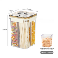 HOMX 4-Compartment Airtight Food Storage Container with Divider Lids