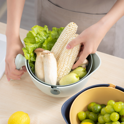 HOMX Multi-Purpose Kitchen Drain Basket | 2000ml Fruit Colander