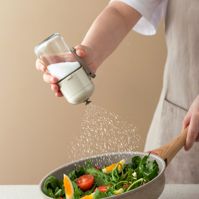 HOMX Precision Salt Dispenser 250ml | Quantitative Glass Spice Shaker