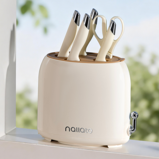 HOMX Knife Holder Stand with 4 Knives & 1 Scissor | Kitchen Set