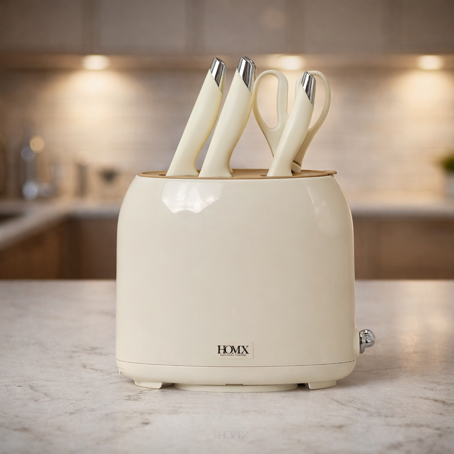 Premium Knife Holder/Organiser with 4 Knives & 1 Scissor