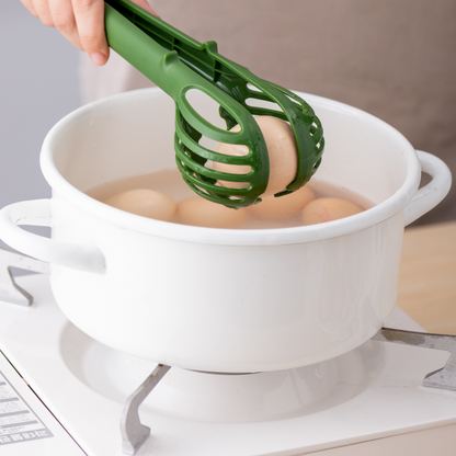 3-in-1 Multipurpose, Egg Whisk & Food Clamp | Heat-Resistant Kitchen Tong