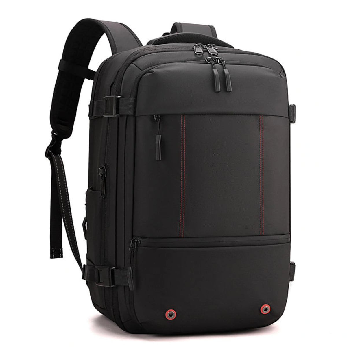 KokoSmile Double Space PU Laptop Backpack with FREE Air Vacuum Compressor