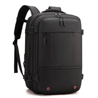 KokoSmile Double Space PU Laptop Backpack with FREE Air Vacuum Compressor