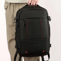 KokoSmile Double Space PU Laptop Backpack with FREE Air Vacuum Compressor