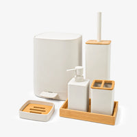 Luxury ABS Bathroom Accessories Set with Wooden Finish