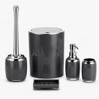 Premium ABS 5-Piece Bathroom Accessories Set with Chrome Finish