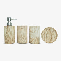 Elegant Ceramic Bathroom Accessories with Gold Finish – Set of 4