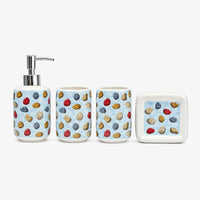 Premium Ceramic Sea Shell Bathroom Accessories Set of 4