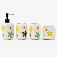 Premium Ceramic Starfish Bathroom Accessories Set – 4 Pieces