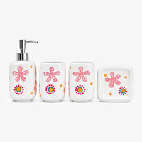 Premium Ceramic Starfish Bathroom Accessories Set – 4 Pieces
