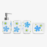 Premium Ceramic Starfish Bathroom Accessories Set – 4 Pieces