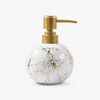 Ceramic Gold Marble Soap Dispenser - 250ml