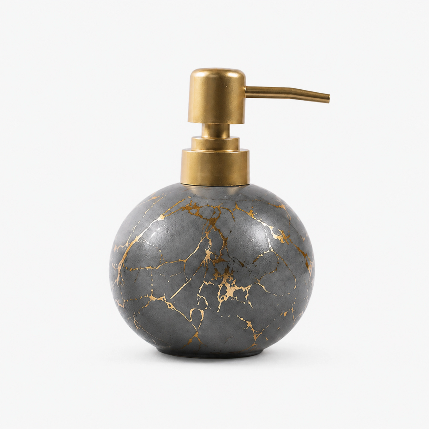 Ceramic Gold Marble Soap Dispenser - 250ml