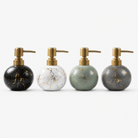 Ceramic Gold Marble Soap Dispenser - 250ml