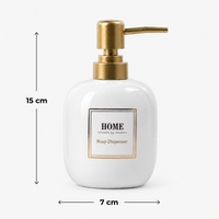 Elegant Ceramic Soap Dispenser with Golden Pump - 400ml