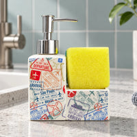 Ceramic Global Soap Dispenser with Sponge Holder