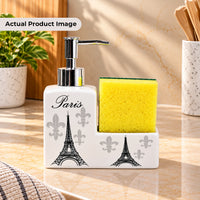 Ceramic Global Soap Dispenser with Sponge Holder