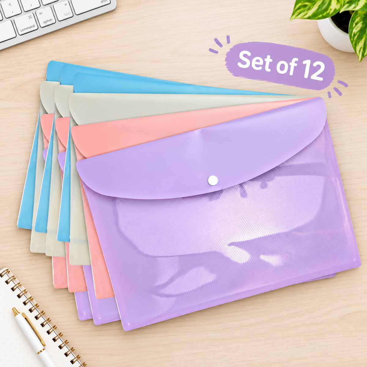 A4 Poly Envelope Folder with Secure Tab Closure - A4 Paper size