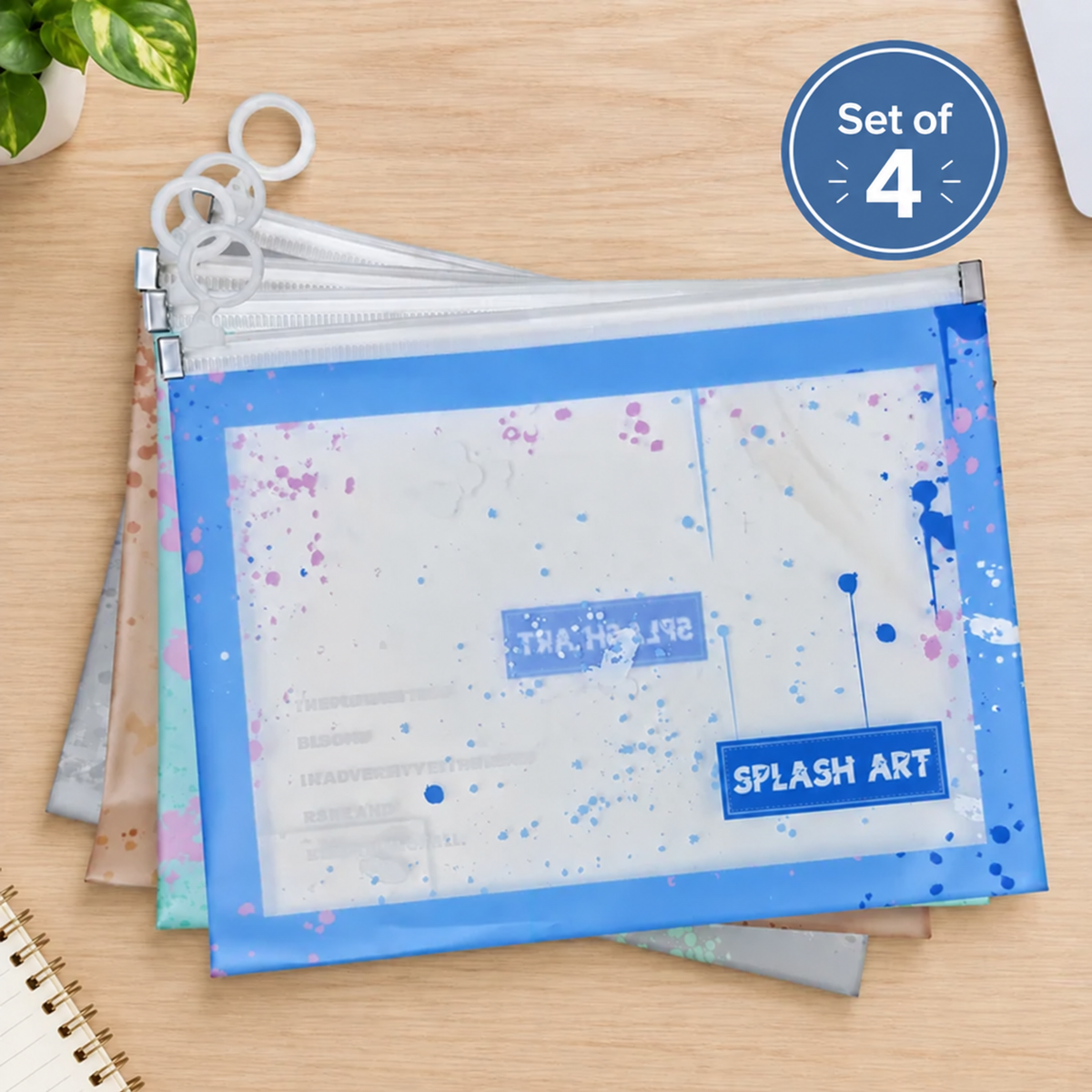 Waterproof Plastic Zip File Folder for Document Storage