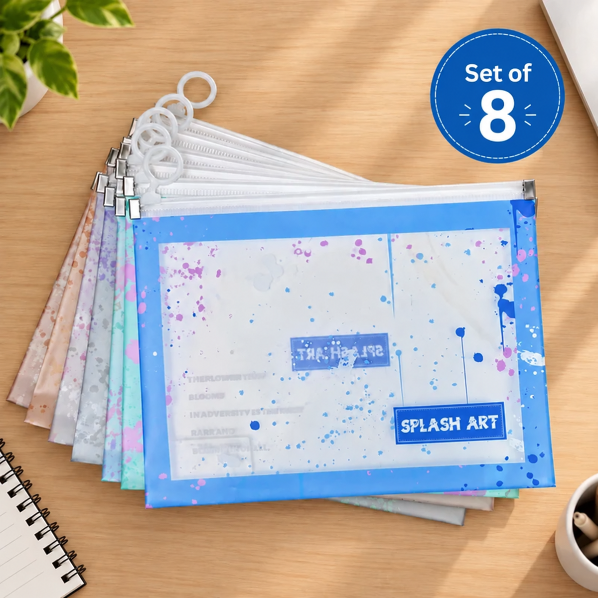 Waterproof Plastic Zip File Folder for Document Storage