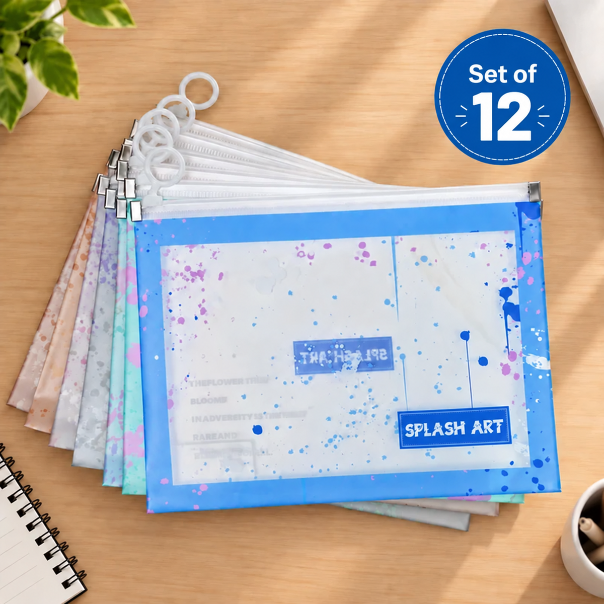 Waterproof Plastic Zip File Folder for Document Storage
