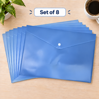Premium Snap Button Document Envelope File Organizer - A4 Paper Size