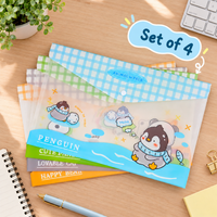 Water-Resistant Snap Button Document File Folder