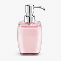 Unbreakable Acrylic Grey Liquid Soap Dispenser Bottle 380ml