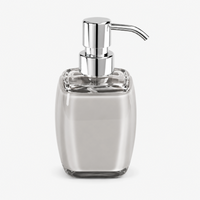 Unbreakable Acrylic Grey Liquid Soap Dispenser Bottle 380ml