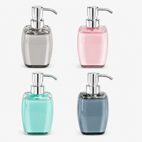 Unbreakable Acrylic Grey Liquid Soap Dispenser Bottle 380ml