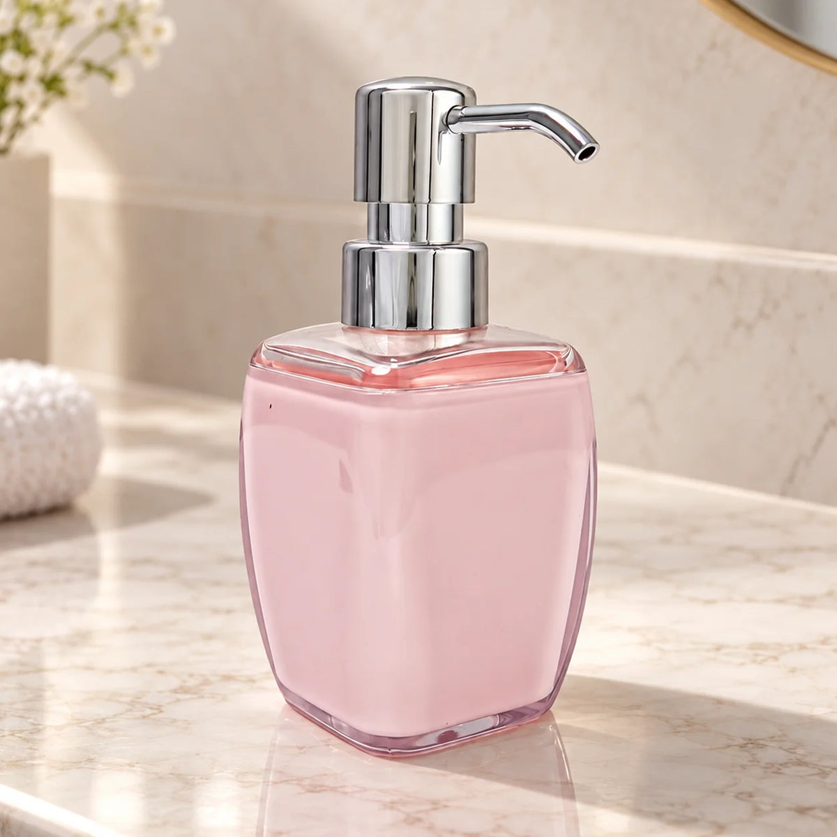 Unbreakable Acrylic Liquid Soap Dispenser Bottle 380ml