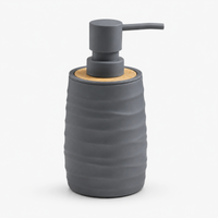 Unbreakable ABS Grey Liquid Soap Dispenser Bottle 380ml
