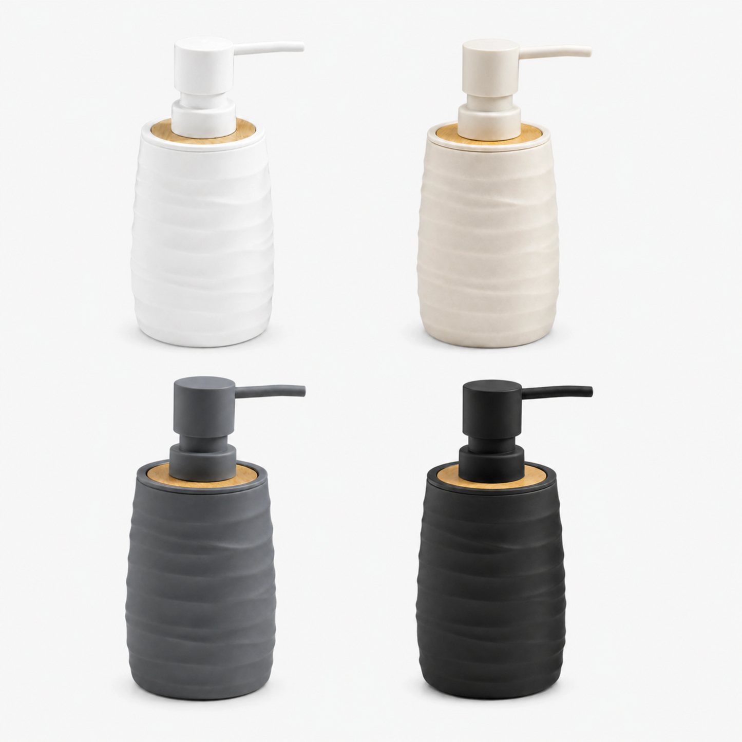 Unbreakable ABS Grey Liquid Soap Dispenser Bottle 380ml