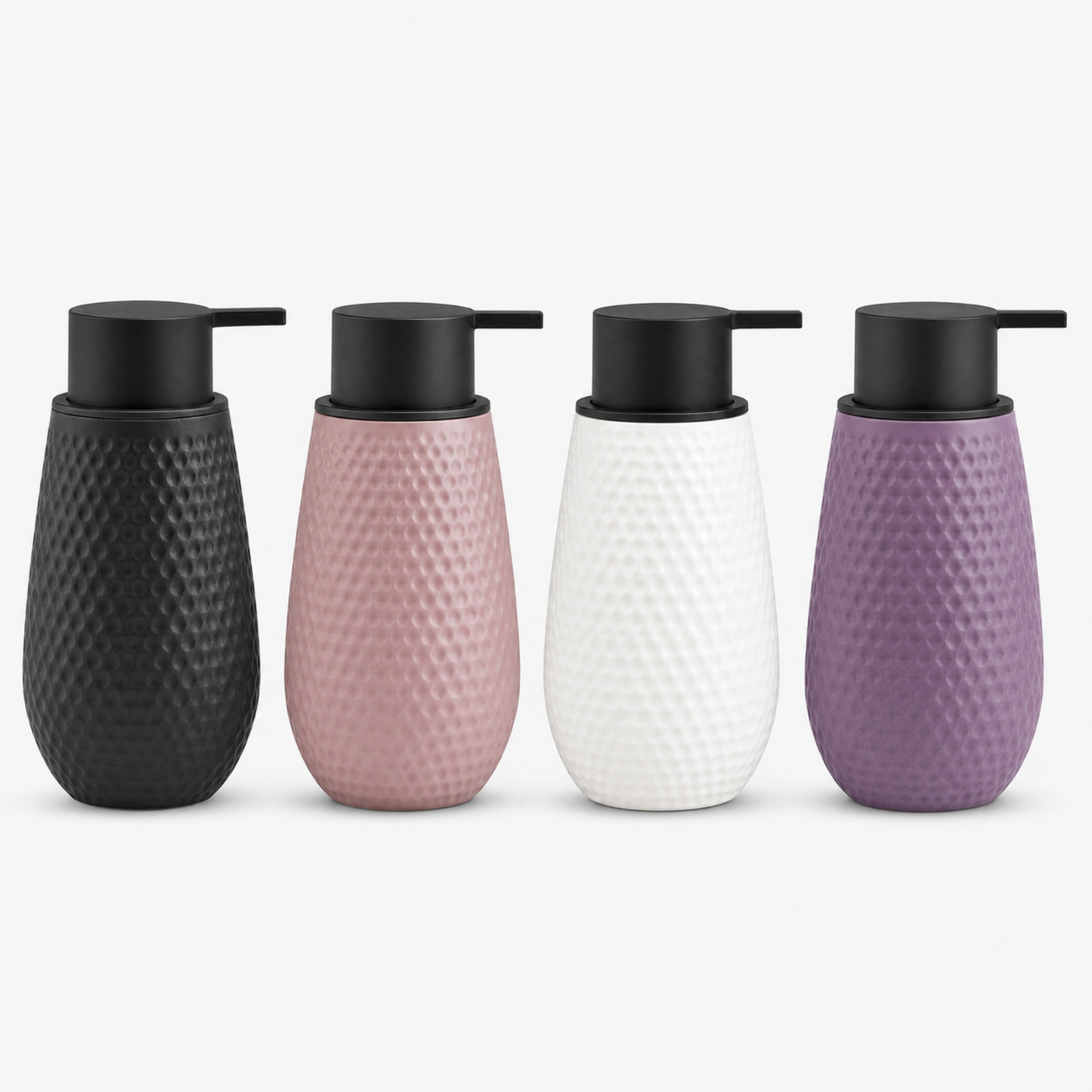 Unbreakable Acrylic Matte Textured Soap Dispenser for Bathroom 380ml