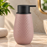 Unbreakable Acrylic Matte Textured Soap Dispenser for Bathroom 380ml