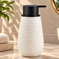 Unbreakable Acrylic Matte Textured Soap Dispenser for Bathroom 380ml