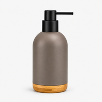 Unbreakable ABS Soap Dispenser with Wooden Base 480ml