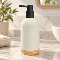 Unbreakable ABS Soap Dispenser with Wooden Base 480ml