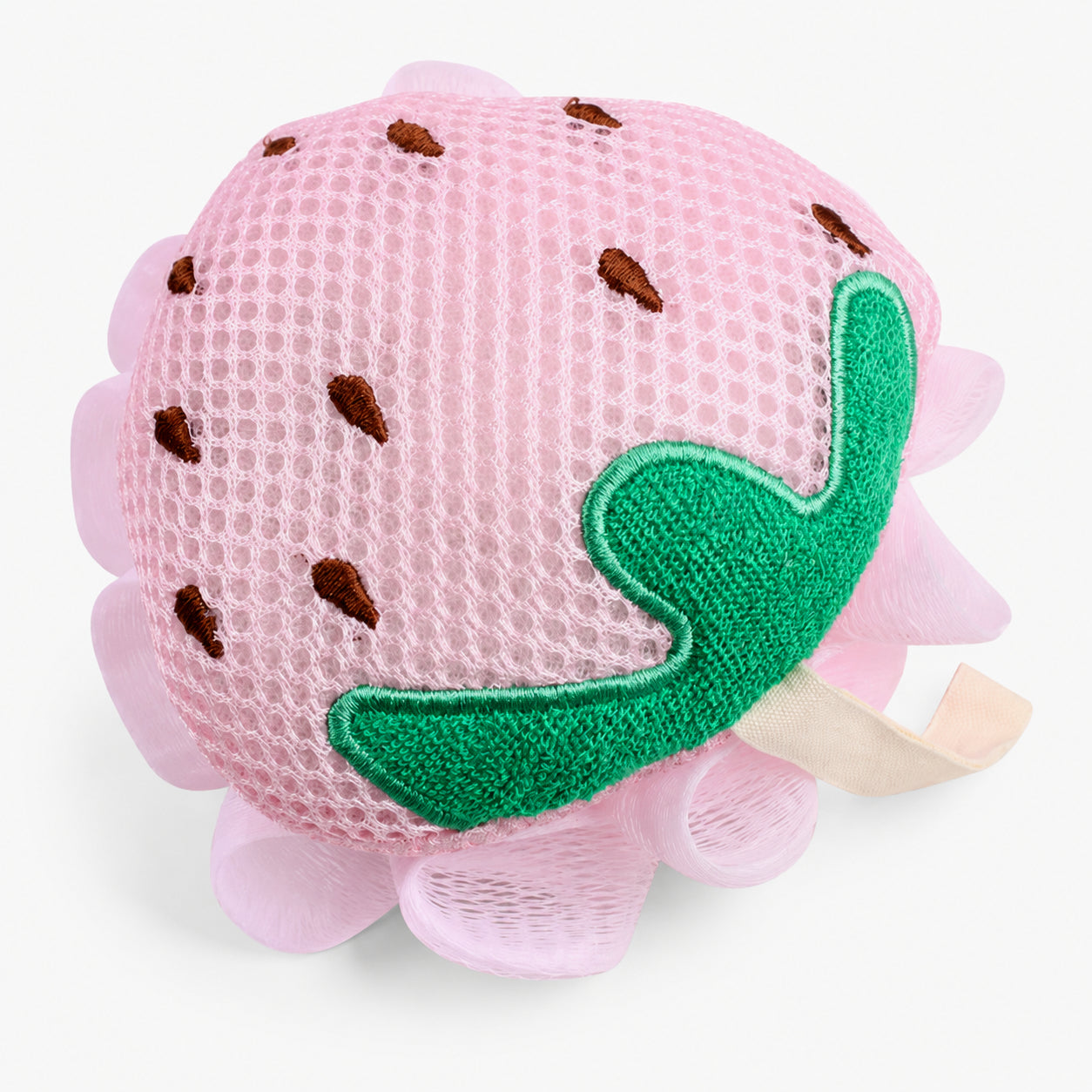 Strawberry Bath Loofah Sponge – Soft Exfoliating Shower Puff with Rich Foam