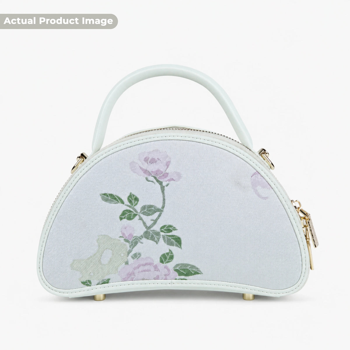 Premium Hangzhou Silk Leather Dome Handbag for Women