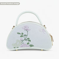 Premium Hangzhou Silk Leather Dome Handbag for Women