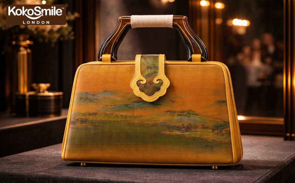 Luxury Hangzhou Silk Leather Handbag for Women Banner 4